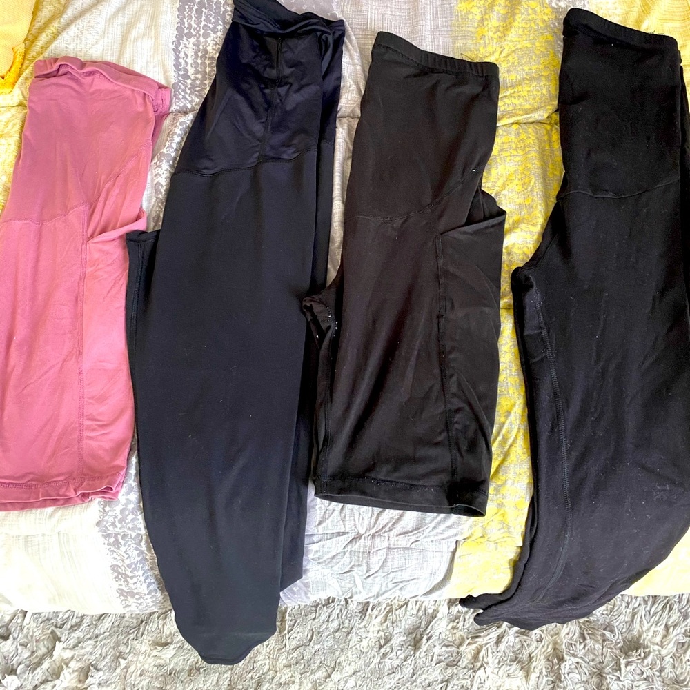 Maternity leggings and biker shorts